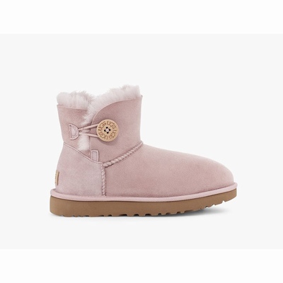 Botas UGG Mini Bailey Button II Mulher Rosa | PT-CSTVD